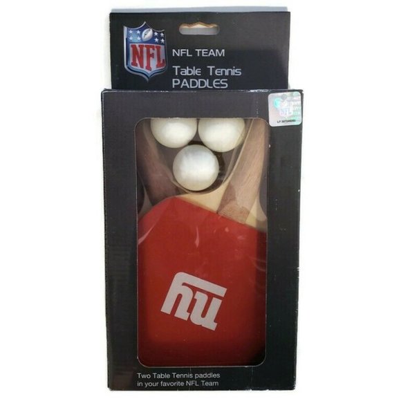 Imperial Other - NFL New York Giants Ping Pong Set 2 Paddles With 3 Ping Pong Balls Table Tennis